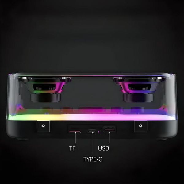 Портативна колонка Bluetooth з підсвічуванням RGB Bluetooth 5.0, Type-C. As-2636 фото