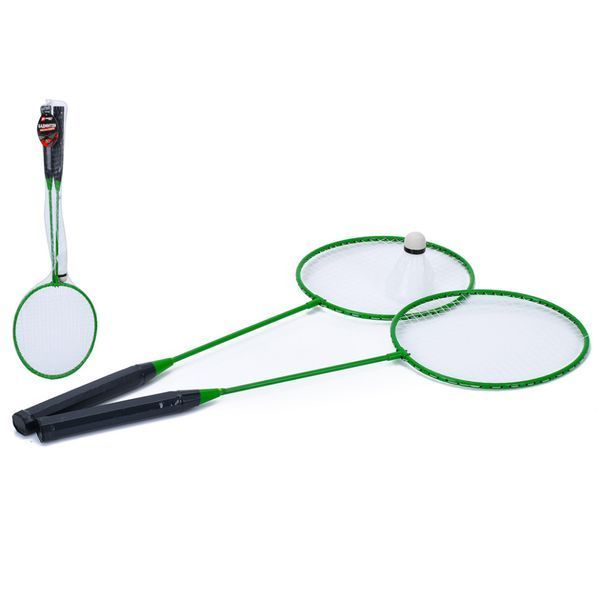 Бадмінтон залізний MS 0755(Green) ракетки 2 шт, волан, 64,5-20,5 см MS 0755(Green) фото
