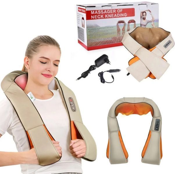 Роликовий масажер для спини та шиї Massager of Neck Kneading 6929830 фото