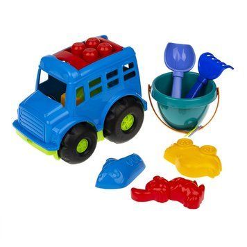 Пісочний набір Автобус "Бусик" №3 Colorplast 0107 Синій 0107(Blue) фото