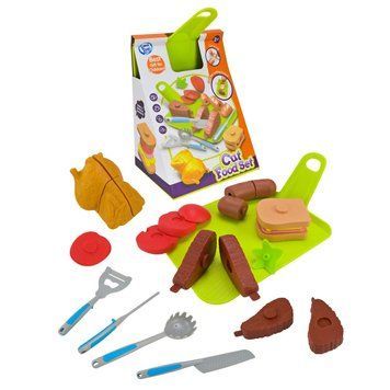 Дитячий набір продуктів "Фаст-фуд" LT8801-8D, овочі, прибори LT8801-8D фото
