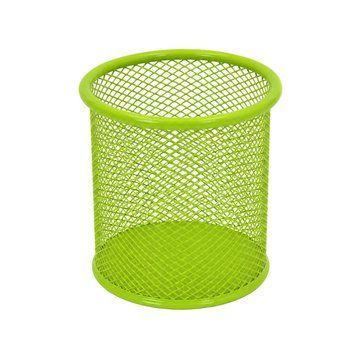 Склянка для ручок 562001-Green металева, кругла, 9,5х7,5см. 562001-Green фото