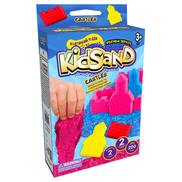 Кінетичний пісок KidSand KS-05-01U, 200 г в наборі Сині замки KS-05-02U фото