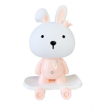 Нічник дитячий &laquo;Зайчик на скейті&raquo; MGZ-1407(Pink) живлення від USB MGZ-1407(Pink) фото
