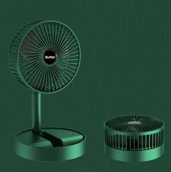 Портативний міні вентилятор для дому Telescopic Folding Fan Складаний настільний вентилятор із USB зарядкою 123222 фото