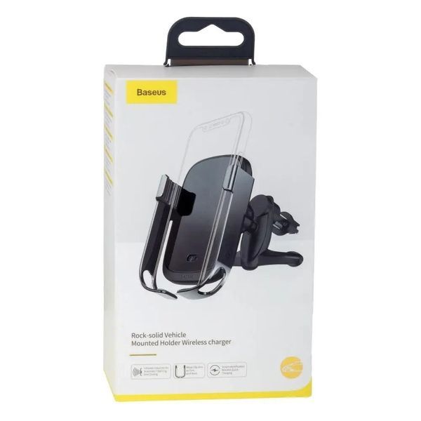 Автотримач Baseus Wireless Charger бездротова зарядка WXHW01 Колір Чорний, 01 WXHW01 фото