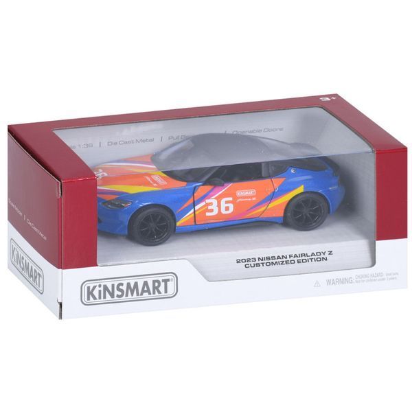 Машинка інерційна 2023 Nissan Fairlady Z KT5443WF(Blue) 1:36, 12 см, відчиняються двері KT5443WF(Blue) фото