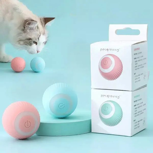 Іграшка для кішки USB smart м'яч-кулька PetGravity з хаотичним рухом та світловою панеллю J14254 фото