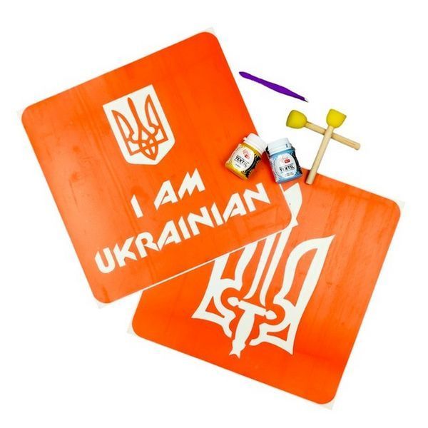 Набір для малювання по тканині "I Am Ukrainian, Тризуб" paint-n064-n059 paint-n064-n059 фото