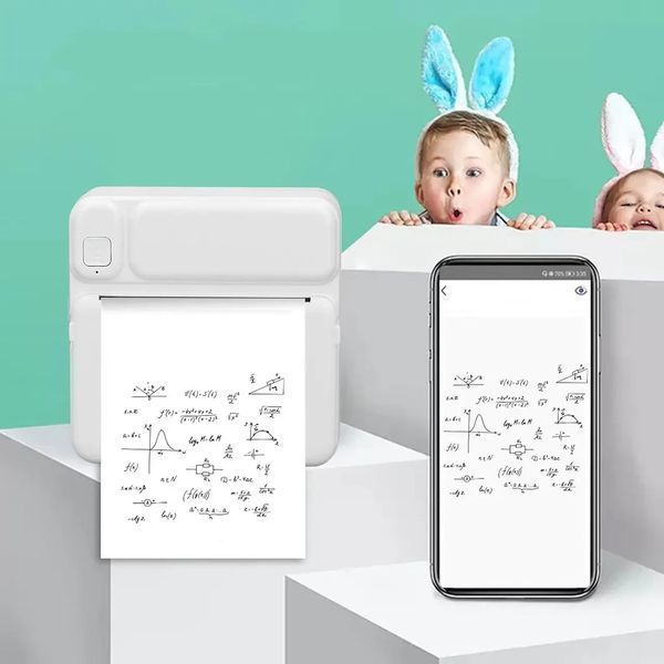 Дитячий портативний термопринтер C19 з Bluetooth і акумулятором принтер миттєвого друку з термопаперою CC19 фото