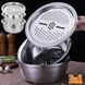 Багатофункціональний кухонний набір із неіржавкої сталі 3 в 1 Metal Basket Cutter Миска друшляк і тертка MBC31 фото 2