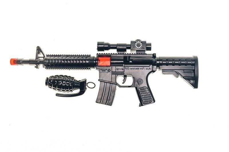 Іграшковий автомат-тріскачка "M16" з гранатою Golden Gun 803 803GG фото