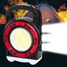 Мультифункціональний кемпінговий ліхтар Hurry-bolt HB-6678C 20W із сонячною панеллю та фукцією павербанку 5405402 фото