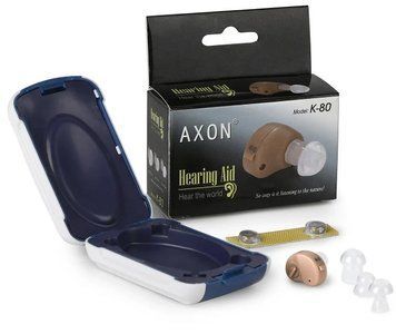 Внутрішньовушний слуховий апарат підсилювач слуху Axon K-80 для літньої людини велосипедів AXON80 фото