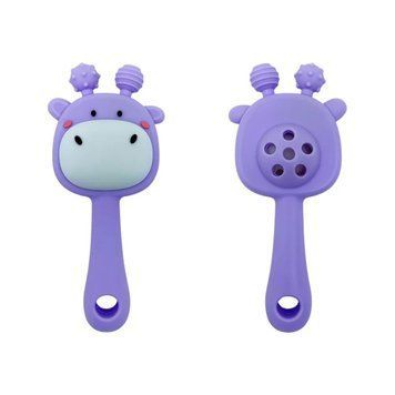 Силіконовий прорізувач-брязкальце "Жираф" MGZ-0428(Violet) MGZ-0428(Violet) фото