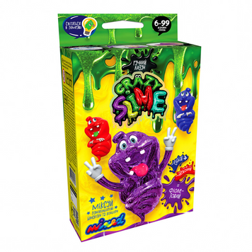 Дитячий набір для створення лизуна "Crazy Slime" SLM-02, 4 види Фіолетовий SLM-02-04U фото