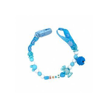 Ланцюжок для пустушки MGZ-0500(Blue) з дзвіночком MGZ-0500(Blue) фото