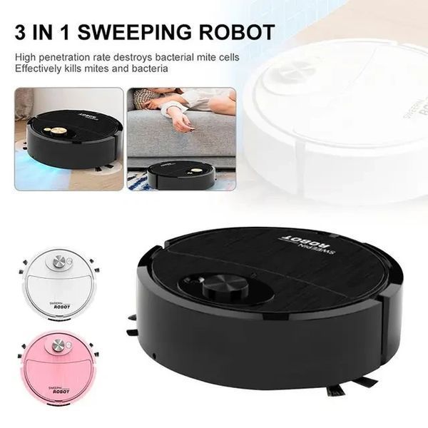 Робот Пилосос Робот 3 в 1 розумний робот-прибиральник для дому SWEEPING ROBOT 521-2345 Чорний SW2345 фото