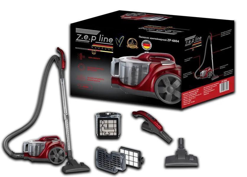 Пилосос контейнерний 4л Zepline ZP-6805 бузковий ZP-6805 фото