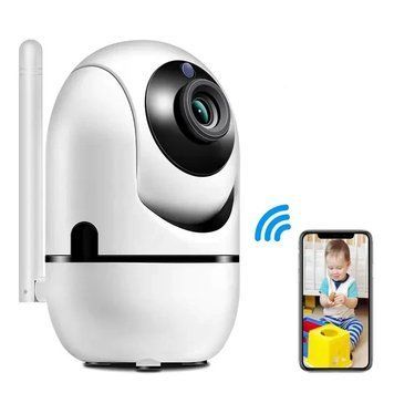 Поворотна IP камера QC011 бездротова WiFi для відеоспостереження зі звуком та нічним баченням 2051198 фото