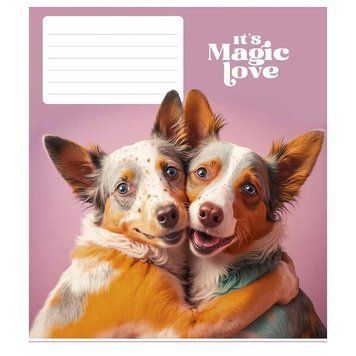 Зошит учнівський "It's a magic love" 012-3300L-2 в лінію, 12 аркушів 012-3300L-2 фото