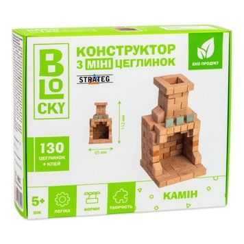 Будівельний набір для творчості з міні-цеглинок BLOCKY Камін 31025, 130 цеглинок 31025 фото