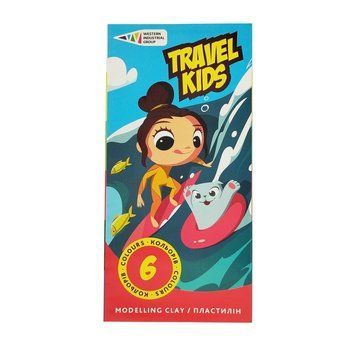 Дитячий пластилін "Travel Kids" 331008/TK восковий, 6 кольорів по 12 г 331008/TK фото