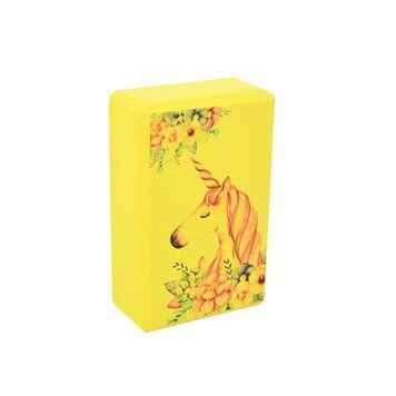 Блок для йоги "Єдиноріг" MS 0858-14(Yellow) EVA 23 х 15 х 7,5 см MS 0858-14(Yellow) фото