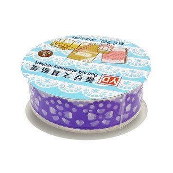 Декоративний скотч з орнаментом "Серце" №63(Violet) 1,8 см х 1 м №63(Violet) фото