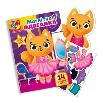 Магнітна гра Одягалка "Кішечка" Vladi Toys VT3204-34 Укр VT3204-34 фото