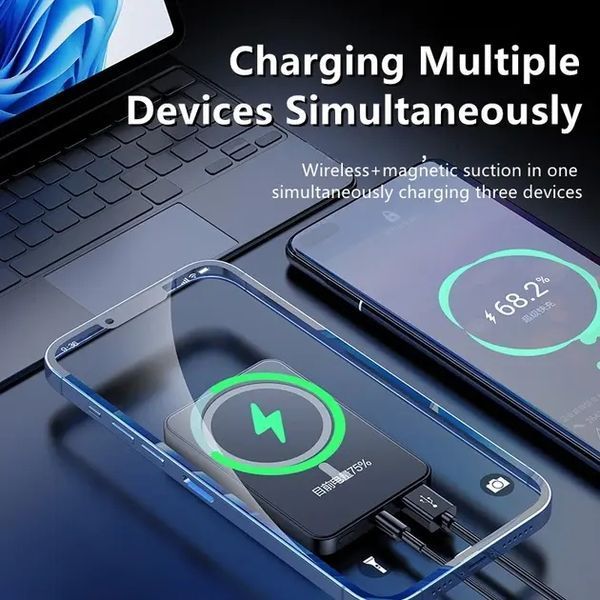 Power bank беспроводной XIYT Y211 / быстрая зарядка / Magsafe / Magnetic / 22.5W + 15W / 10000 mAh JamY211 фото