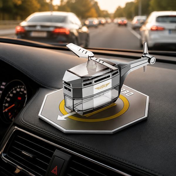 Автомобільний освіжувач повітря / ароматизатор на сонячній панелі / Автомобільний ароматизатор "Вертоліт" Vert-02 M16883 фото