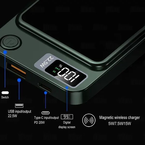 Power bank беспроводной XIYT Y211 / быстрая зарядка / Magsafe / Magnetic / 22.5W + 15W / 10000 mAh JamY211 фото