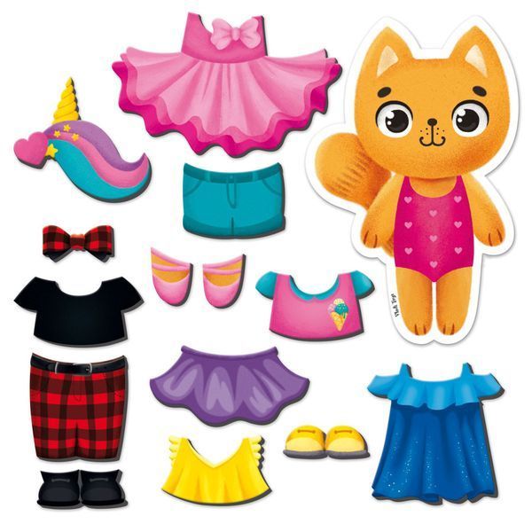 Магнітна гра Одягалка "Кішечка" Vladi Toys VT3204-34 Укр VT3204-34 фото