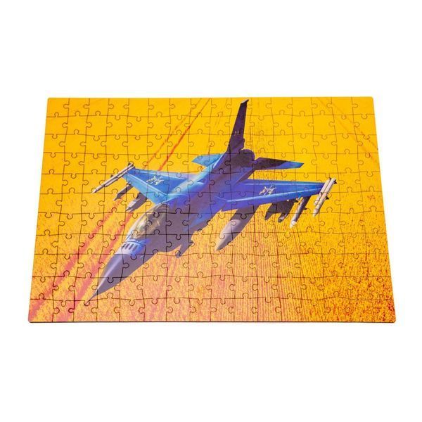 Фігурний дерев'яний пазл A3 "F16 Fighting Falcon" PuzA3-02023, 176 елементів PuzA3-02023 фото