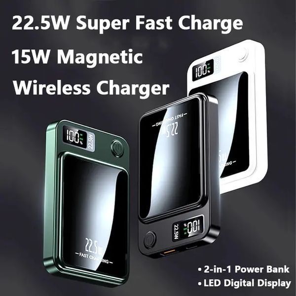 Power bank беспроводной XIYT Y211 / быстрая зарядка / Magsafe / Magnetic / 22.5W + 15W / 10000 mAh JamY211 фото