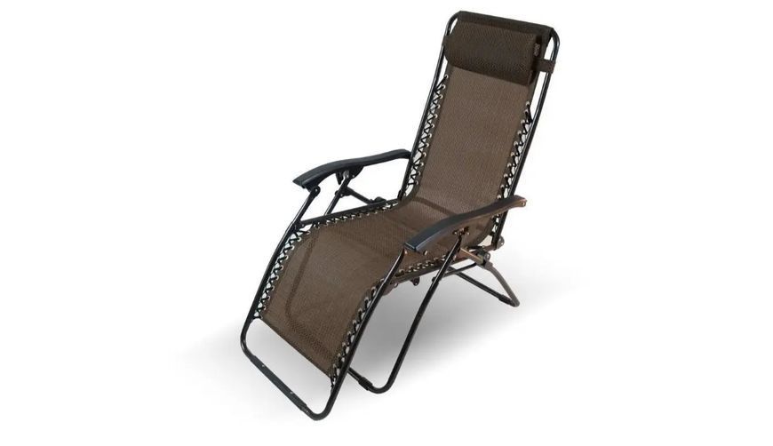 Садове Крісло Шезлонг до 120 кг Складаний Шезлонг для Дачі Zero Gravity XXL n2150 фото