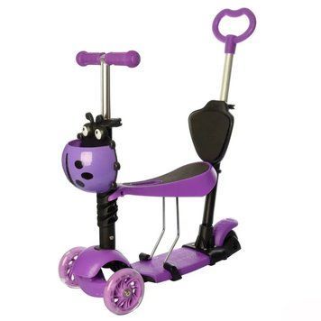 Самокат дитячий 3-х колісний SC20139(Violet) з батьківською ручкою SC20139(Violet) фото