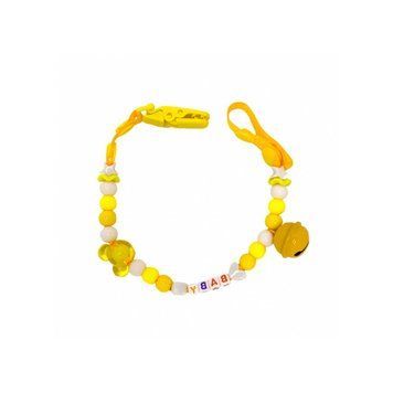 Ланцюжок для пустушки MGZ-0500(Yellow) з дзвіночком MGZ-0500(Yellow) фото