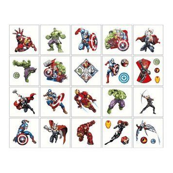 Набір тимчасових татуювань "Супергерої міні" superheroes-20-01 розмір 5х5 см superheroes-20-01 фото