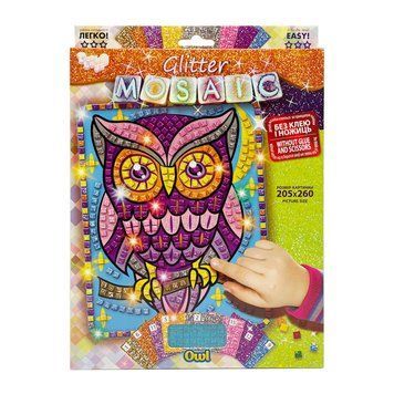 Креативна творчість "Блискуча мозаїка: Owl" БМ-02-08, 20.6х26 см БМ-02-08 фото