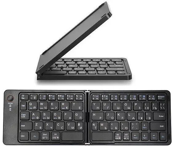 Компактна переносна клавіатура для OS, Android и Windows / Бездротова складана клавіатура BT HB 028 sp10480 фото
