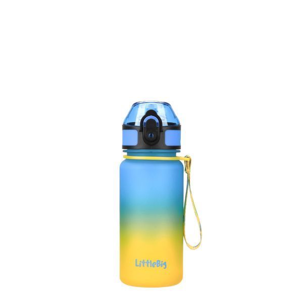 Дитяча пляшка для води LittleBig UZSPACE 3020(Yellow-Blue) 350 мл, жовто-блакитна 3020(Yellow-Blue) фото