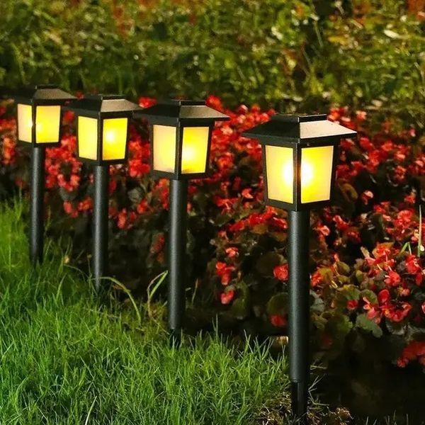 Садовий ліхтар на сонячній батареї Квадрат LED 26 см 6 WW Білий теплий 2019018 фото