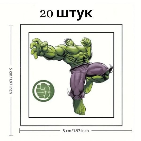 Набір тимчасових татуювань "Супергерої міні" superheroes-20-01 розмір 5х5 см superheroes-20-01 фото
