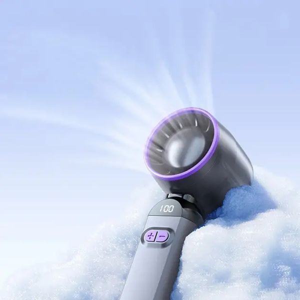 Вентилятор портативний настільний ручний Handheld fan LY-937 із вбудованим акумулятором та з цифровим дисплеєм, 5 швидкостей 2054228 фото