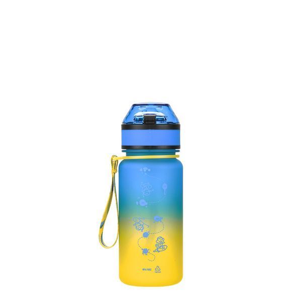 Дитяча пляшка для води LittleBig UZSPACE 3020(Yellow-Blue) 350 мл, жовто-блакитна 3020(Yellow-Blue) фото