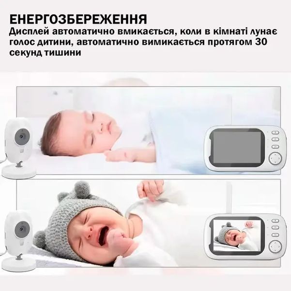 Відеоняня з дисплеєм для мами та дітей для спостереження камера та аудіо зв'язок ABM600 MAX77 фото