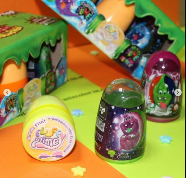 В'язка маса "3 в 1" Magnetic Slime, "Fluffy Slime", "Crazy Slime Fluoric" SLM-14-01U кольори в асортименті SLM-14-01U фото