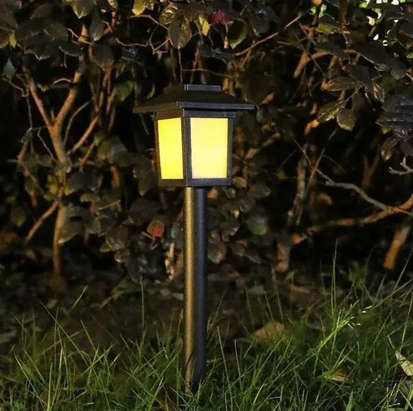 Садовий ліхтар на сонячній батареї Квадрат LED 26 см 6 WW Білий теплий 2019018 фото